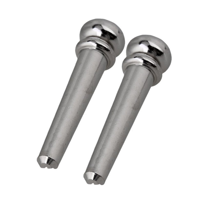 WingPower 6 Pieces Guitar Bridge Pins, Brass Pin Acoustic Guitar Strings Nail Pegs Fixed Cone, Replacement Parts for Acoustic Folk Guitar (Silver) - Image 2